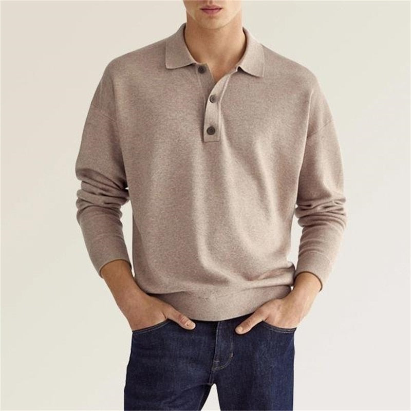 Long Sleeve Polo – Brushed Cotton – Smart Everyday Comfort