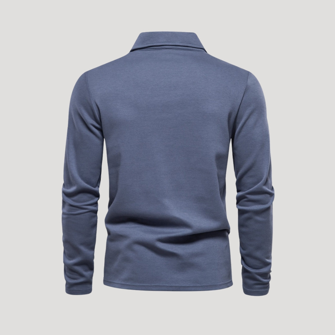 Long Sleeve Polo – Performance Knit – Sleek Smart Activewear