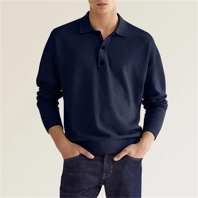 Long Sleeve Polo – Brushed Cotton – Smart Everyday Comfort