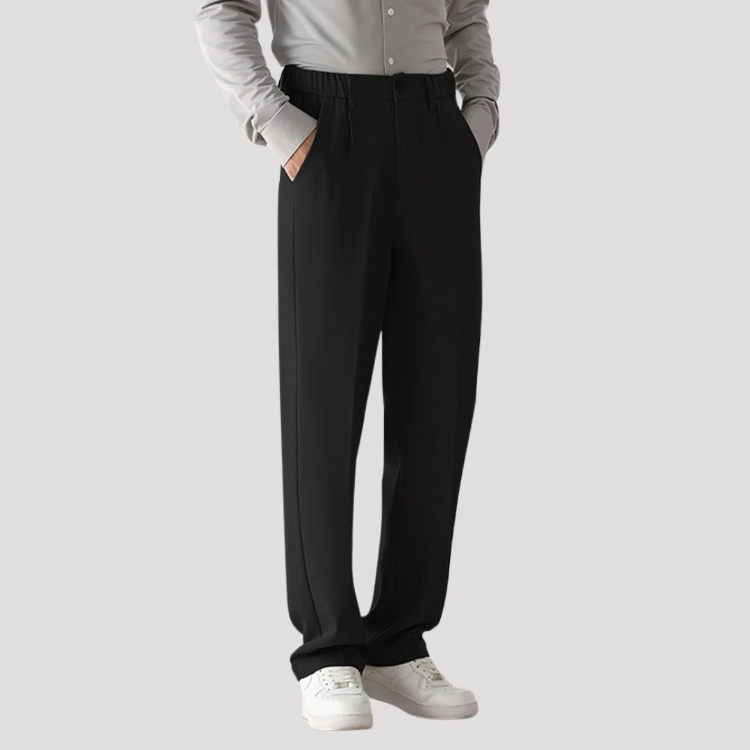 Men’s Trousers – Elastic Waist – Smart Casual Straight Fit