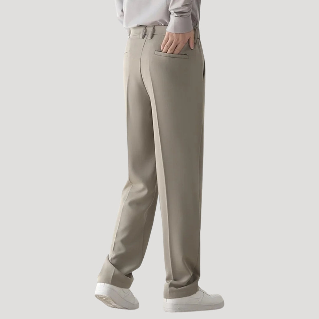 Men’s Trousers – Elastic Waist – Smart Casual Straight Fit