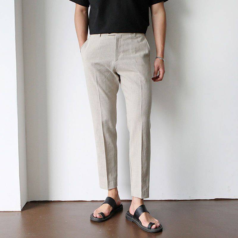 Men's Linen Trousers, Tailored Fit