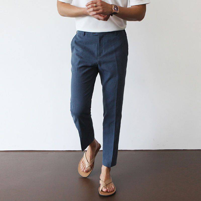 Men's Linen Trousers, Tailored Fit