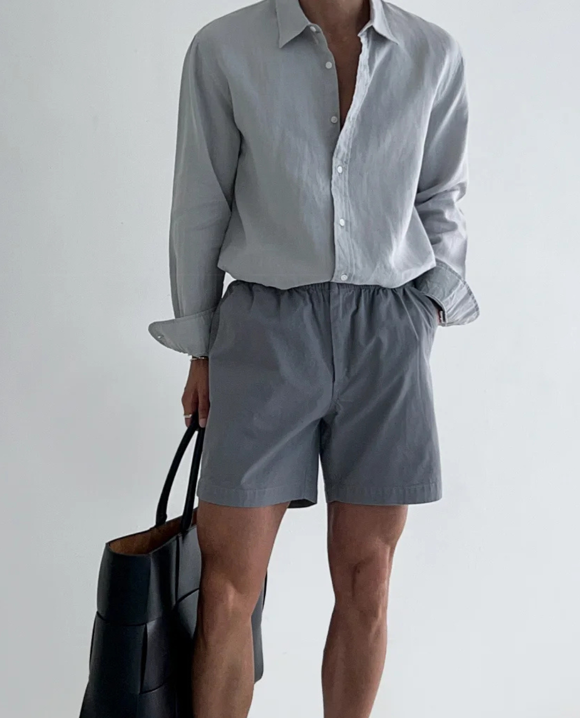 Men's Long Sleeve Linen Blend Shirt