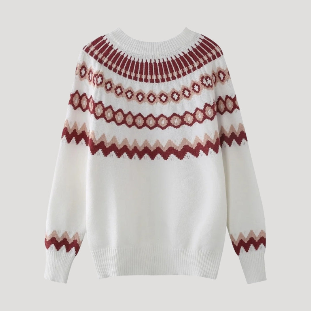 Patterned Sweater – Zigzag Knit – Cosy Winter Style