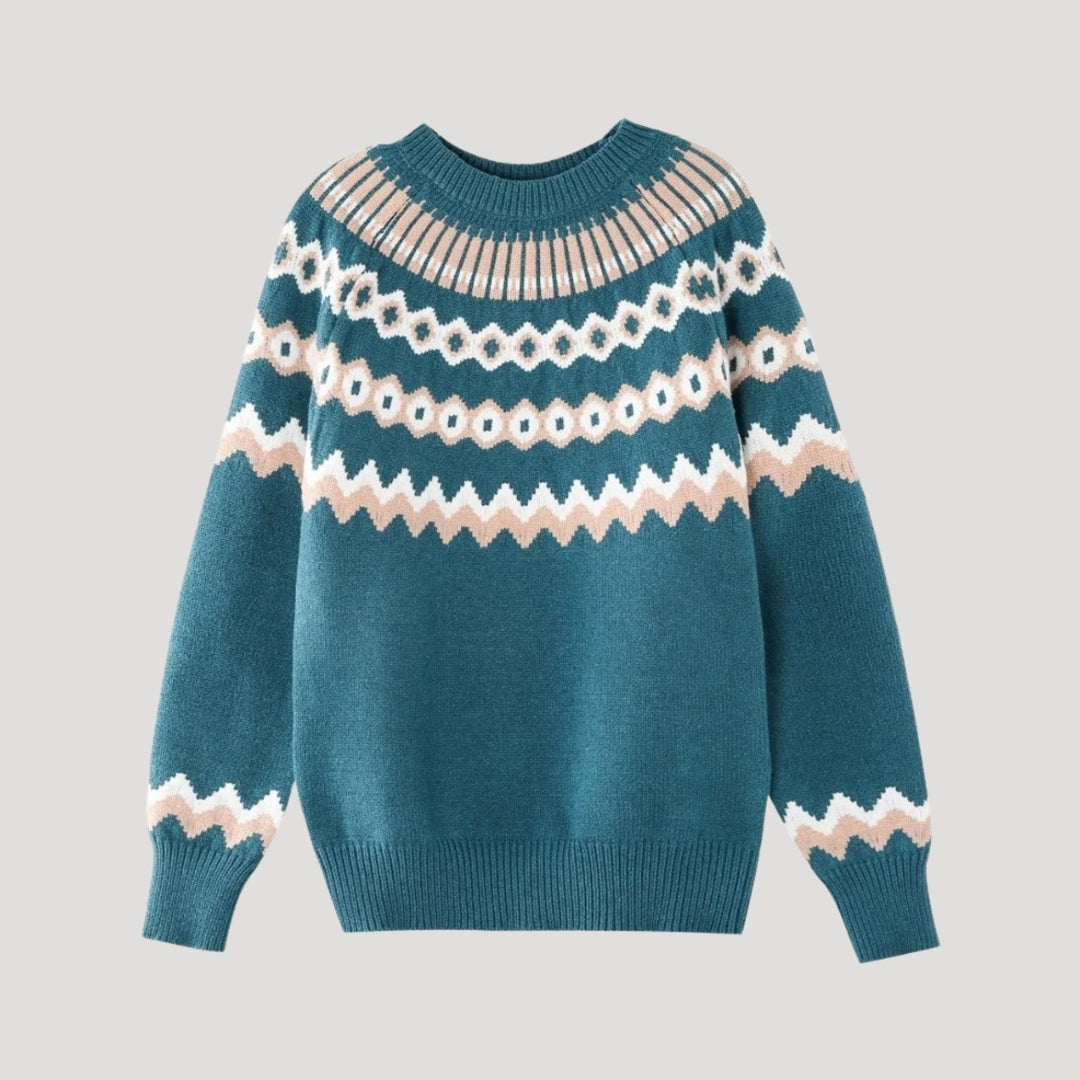 Patterned Sweater – Zigzag Knit – Cosy Winter Style