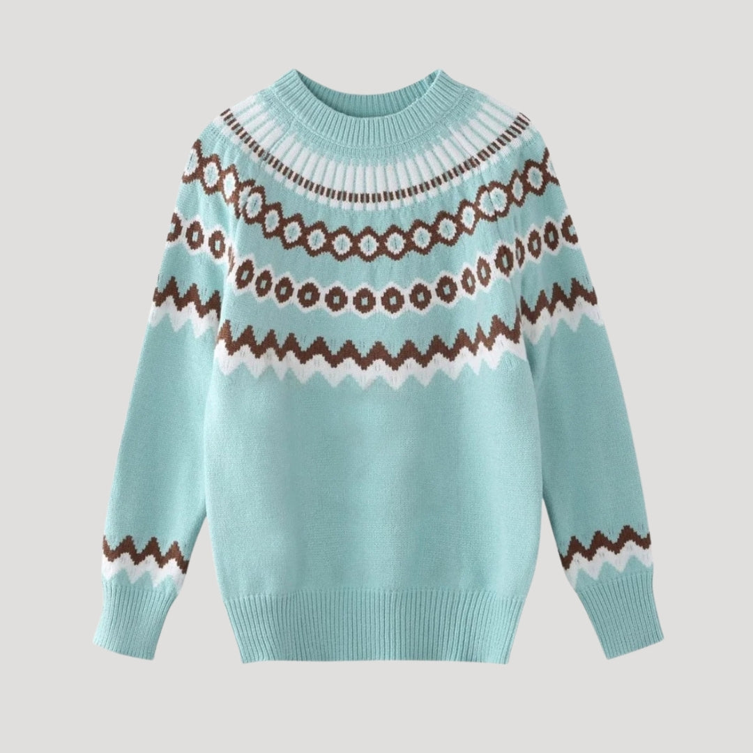 Patterned Sweater – Zigzag Knit – Cosy Winter Style