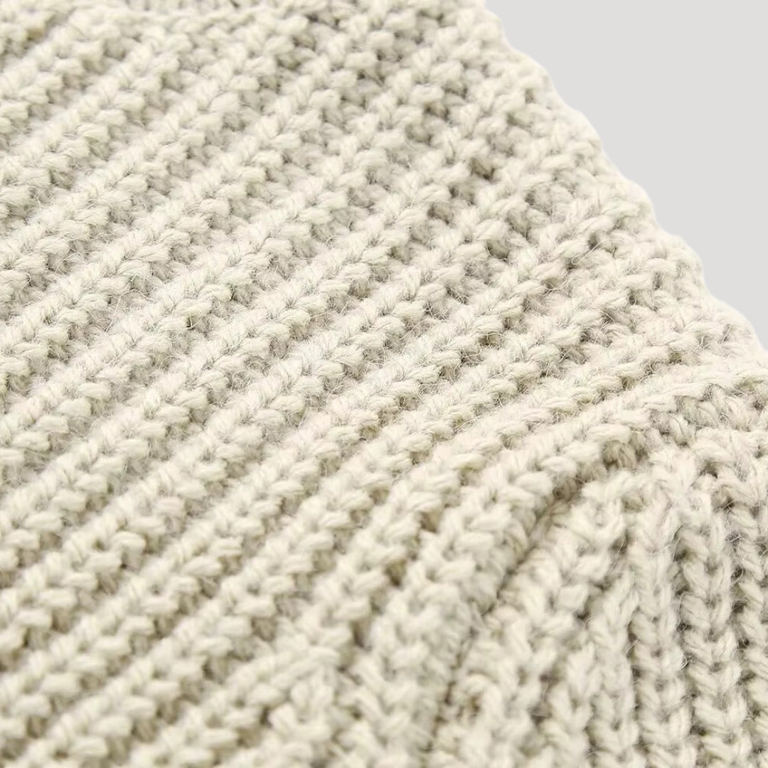 Chunky Knit Sweater – Roll Neck – Cosy Pocket Detail