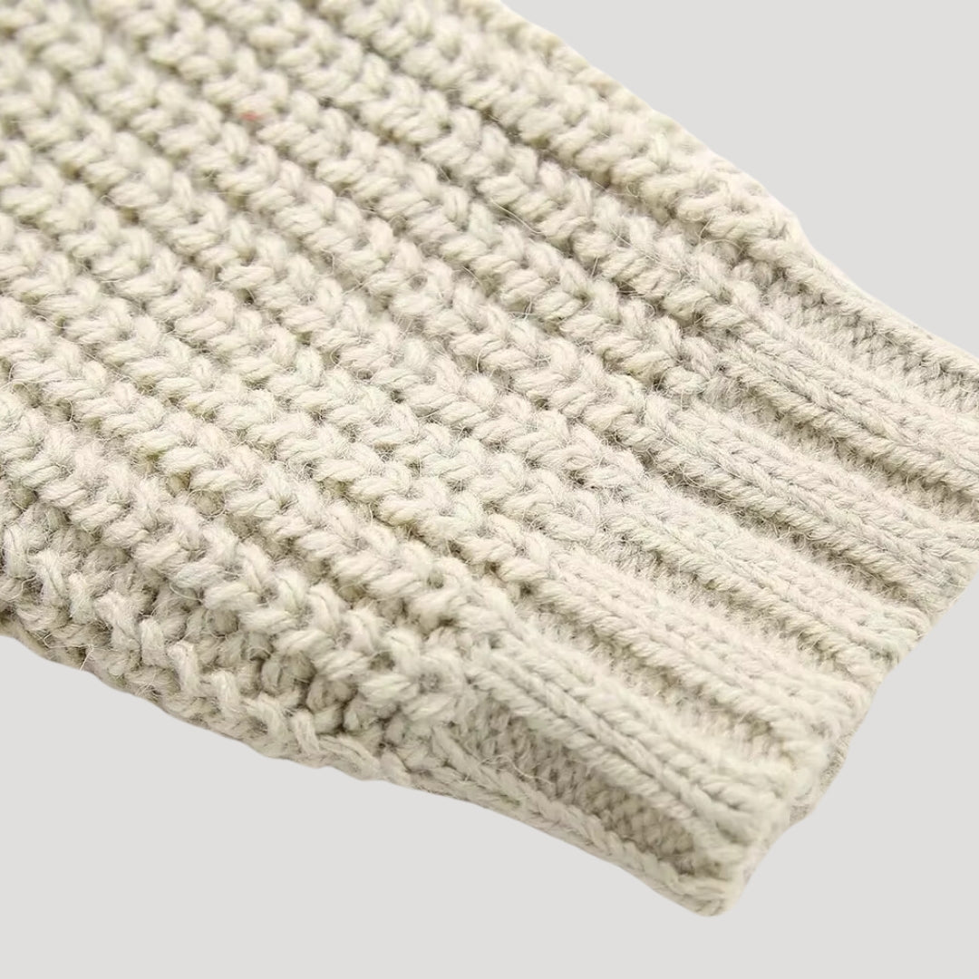 Chunky Knit Sweater – Roll Neck – Cosy Pocket Detail