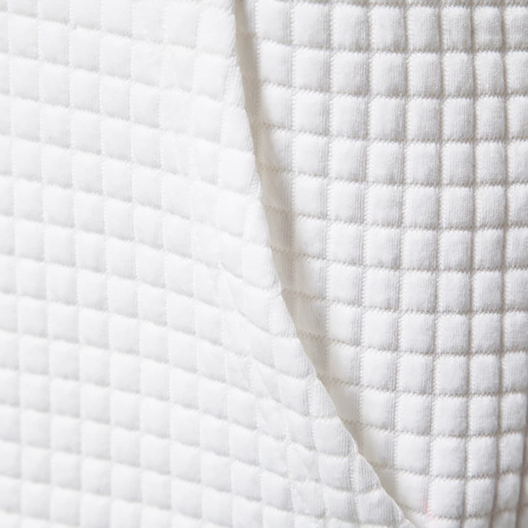 Men’s Hoodie – Quilted Texture – White Casual Fit
