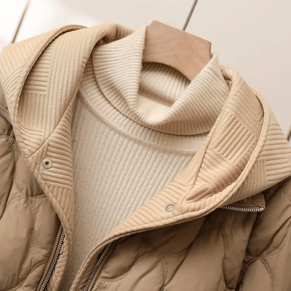Puffer Jacket – Quilted Hooded Design – Lightweight Winter Warmth
