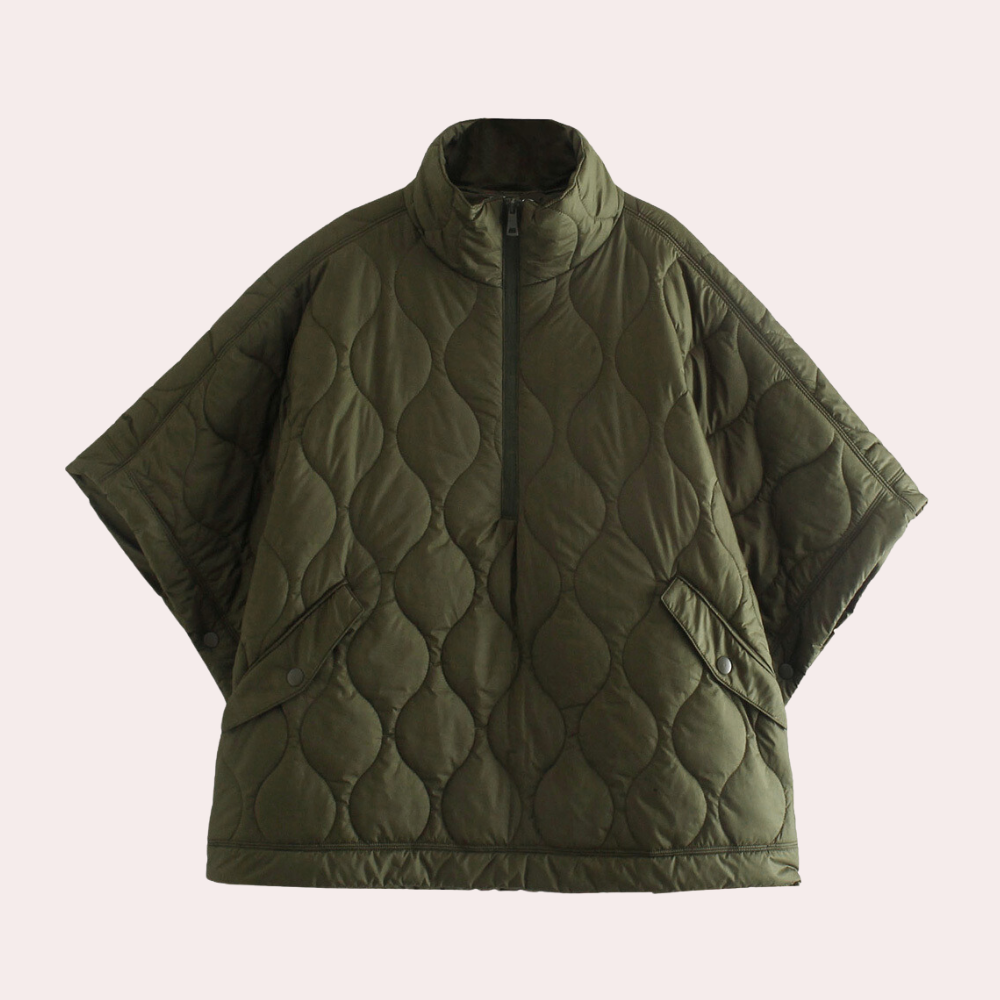 Quilted Cape Jacket – Lightweight & Warm – Casual Layering Essential