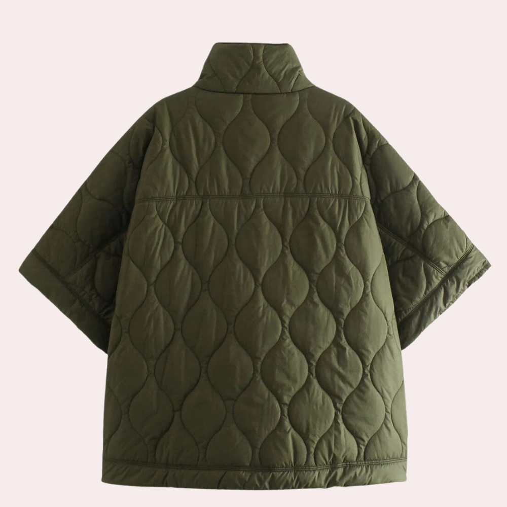 Quilted Cape Jacket – Lightweight & Warm – Casual Layering Essential