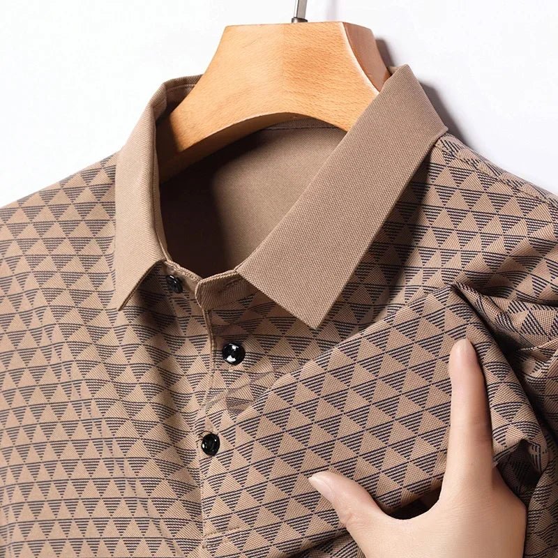 Polo Shirt – Diamond Texture – Luxe Silk-Blend Feel