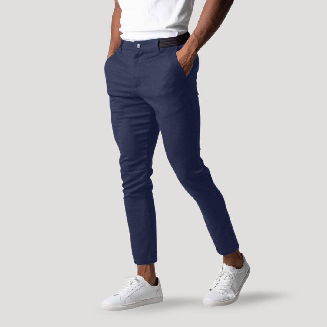 Men’s Slim Fit Pants – Stretch Comfort – Black Smart-Casual Style