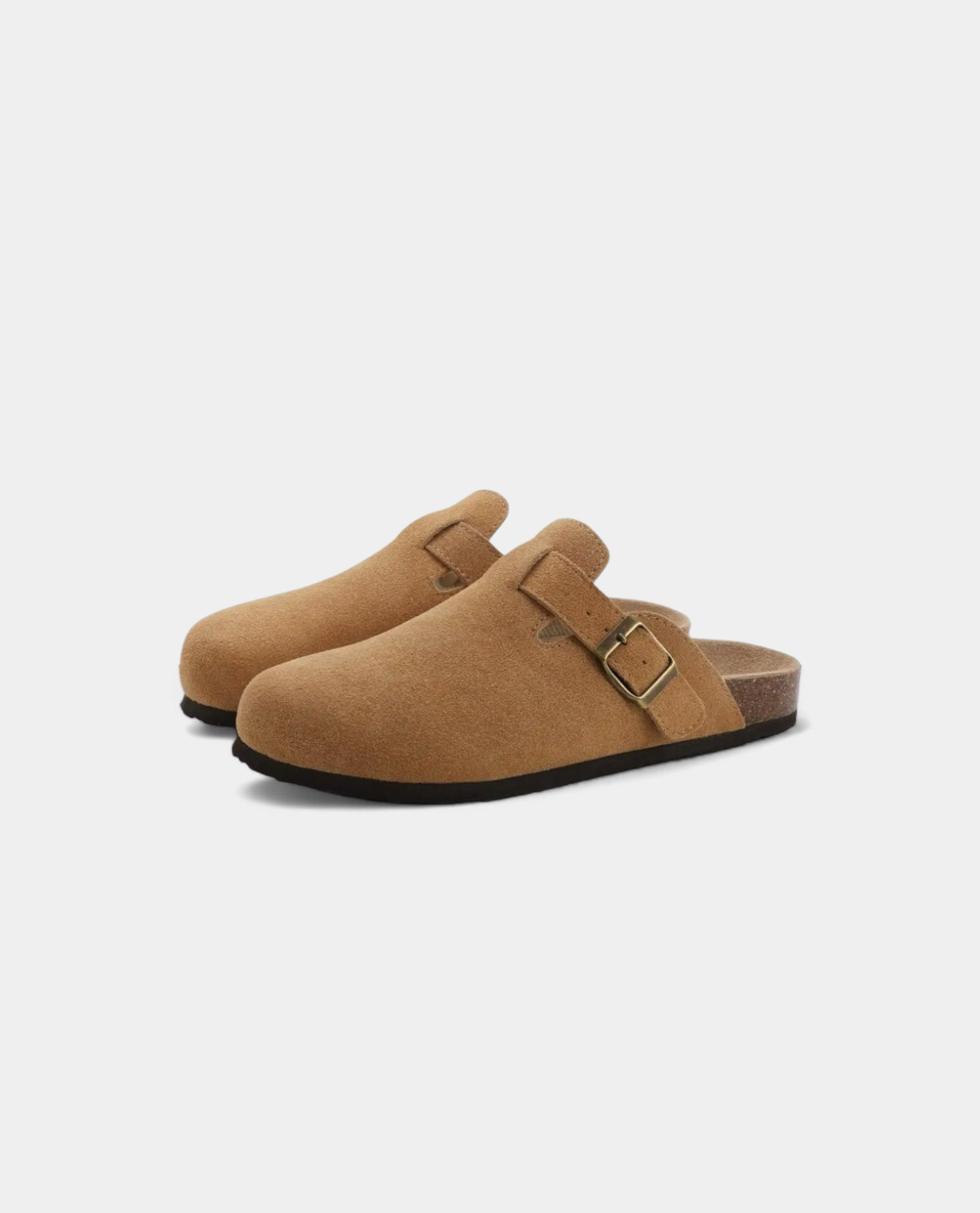 Suede Clogs for Men with Adjustable Strap
