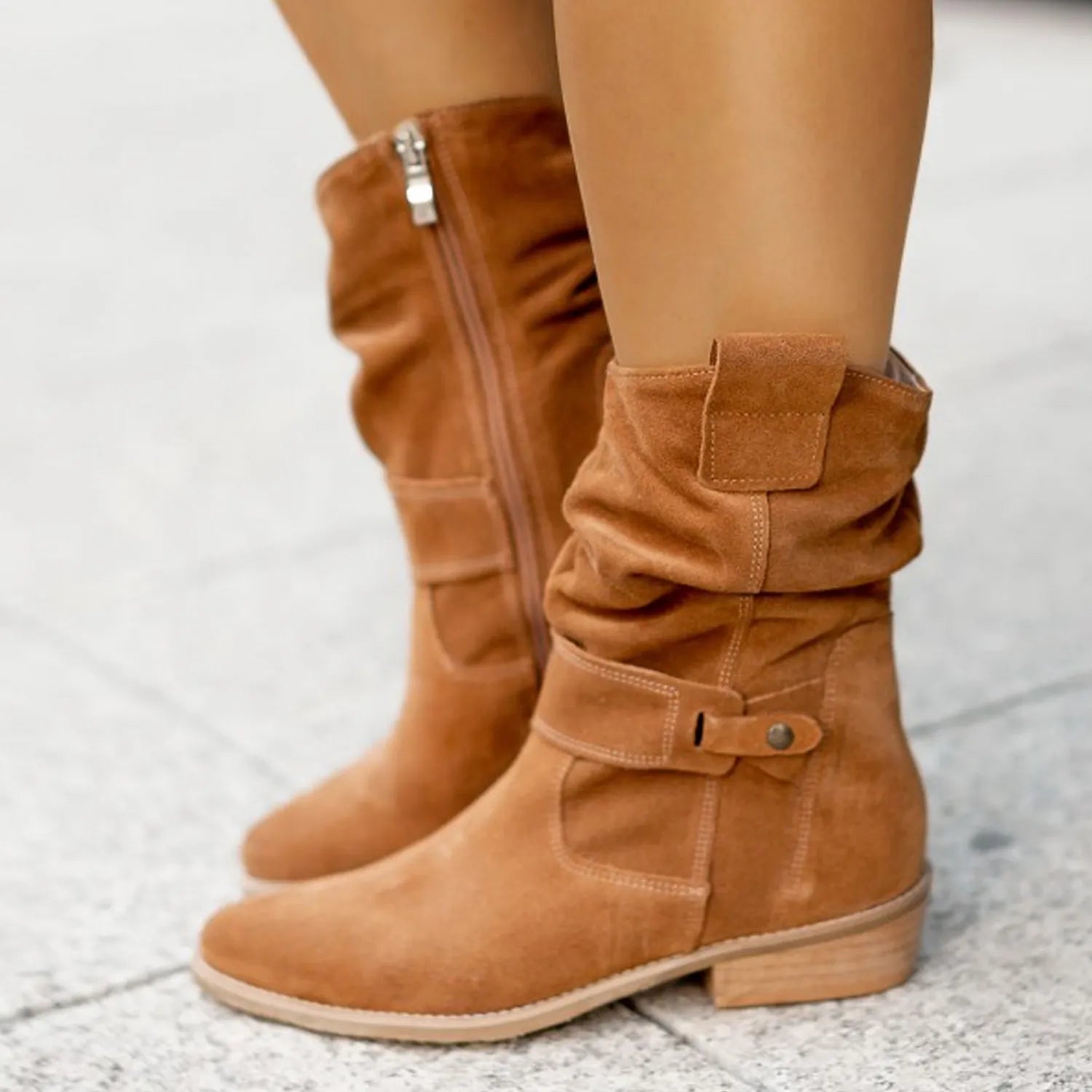 Suede Slouchy Ankle Boots – Luxurious Comfort – Everyday Chic Style