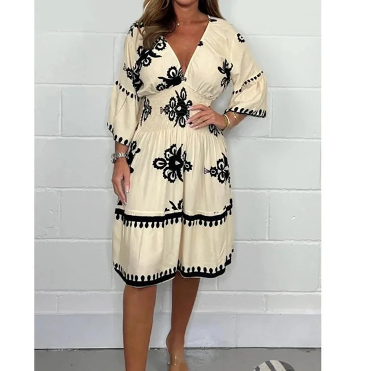 Dress – Vibrant Print – Casual Day Out Style