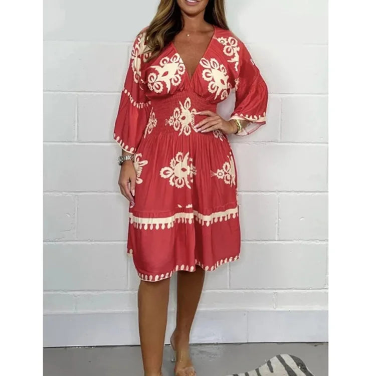 Dress – Vibrant Print – Casual Day Out Style