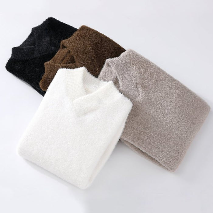 Men’s Knit Sweater – Soft V-Neck – Classic Winter Fit