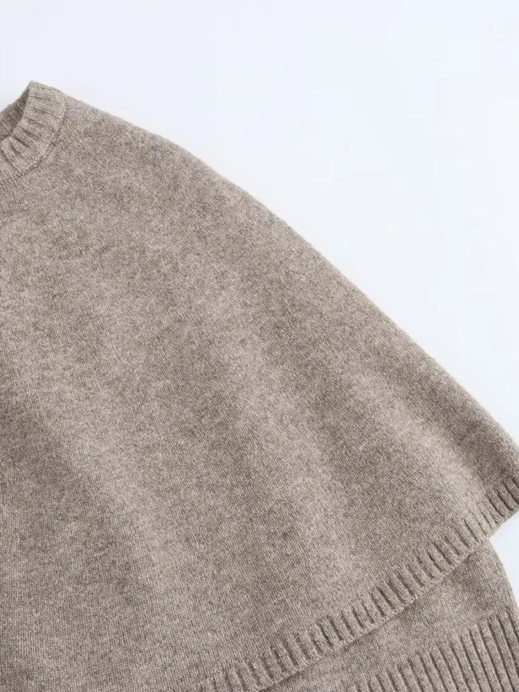 Women's Jacket Knitted Cape Design