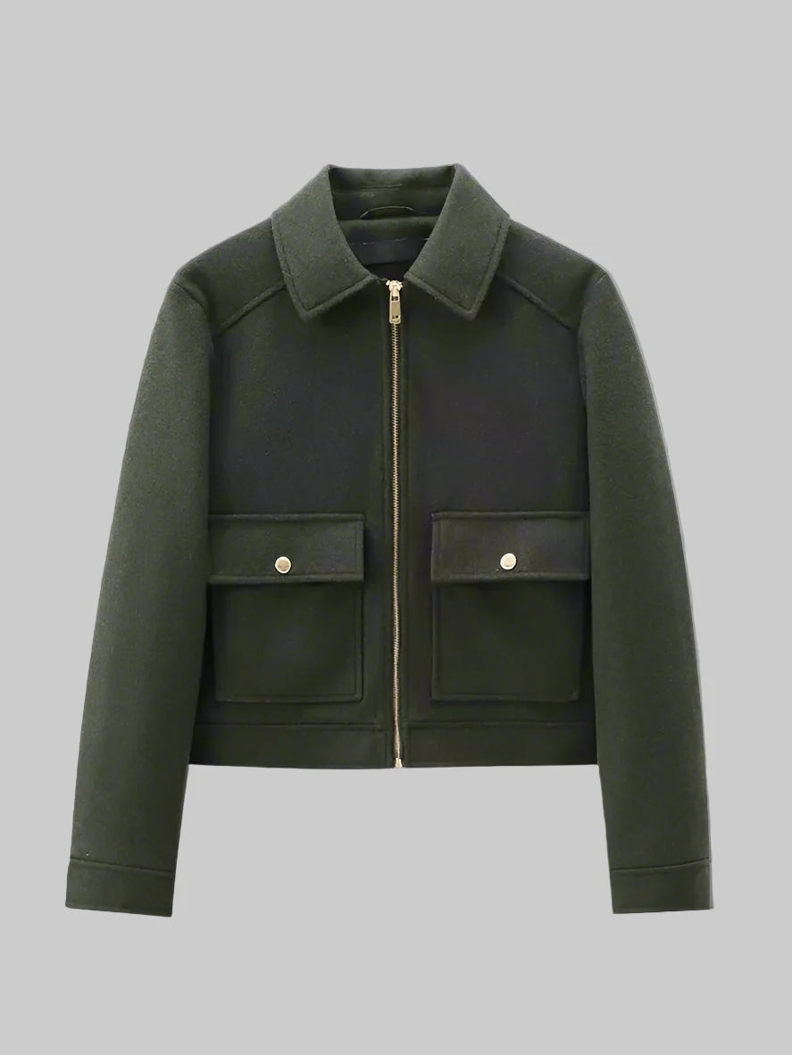 Zipper Jacket – Long Sleeve – Chic Winter Layering Piece