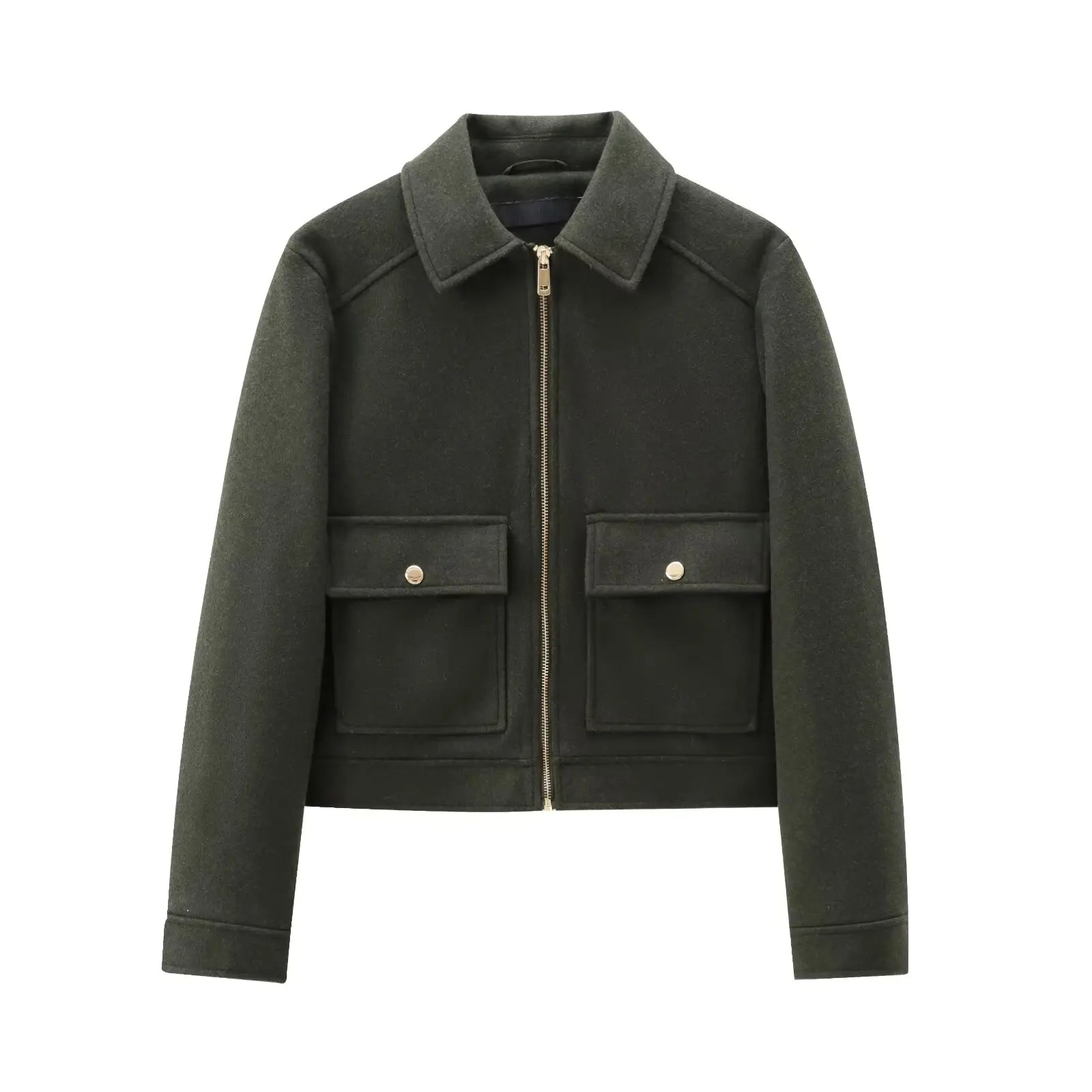 Zipper Jacket – Long Sleeve – Chic Winter Layering Piece