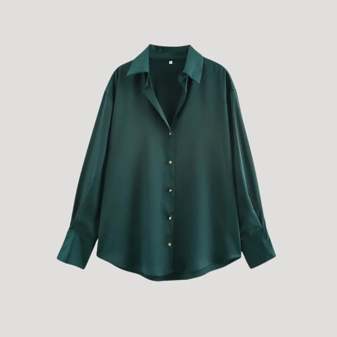 Satin oversized blouse