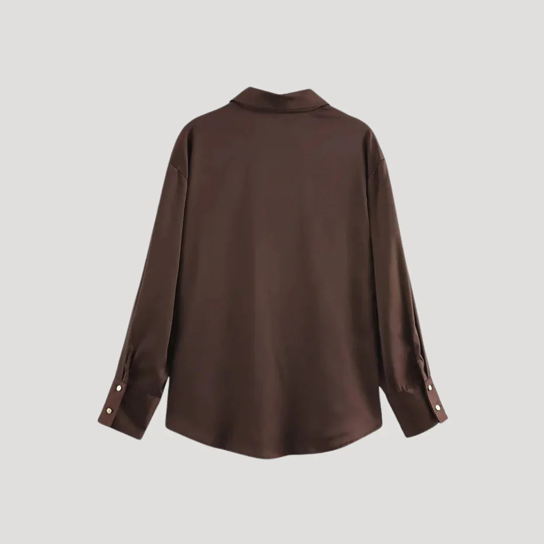 Satin oversized blouse