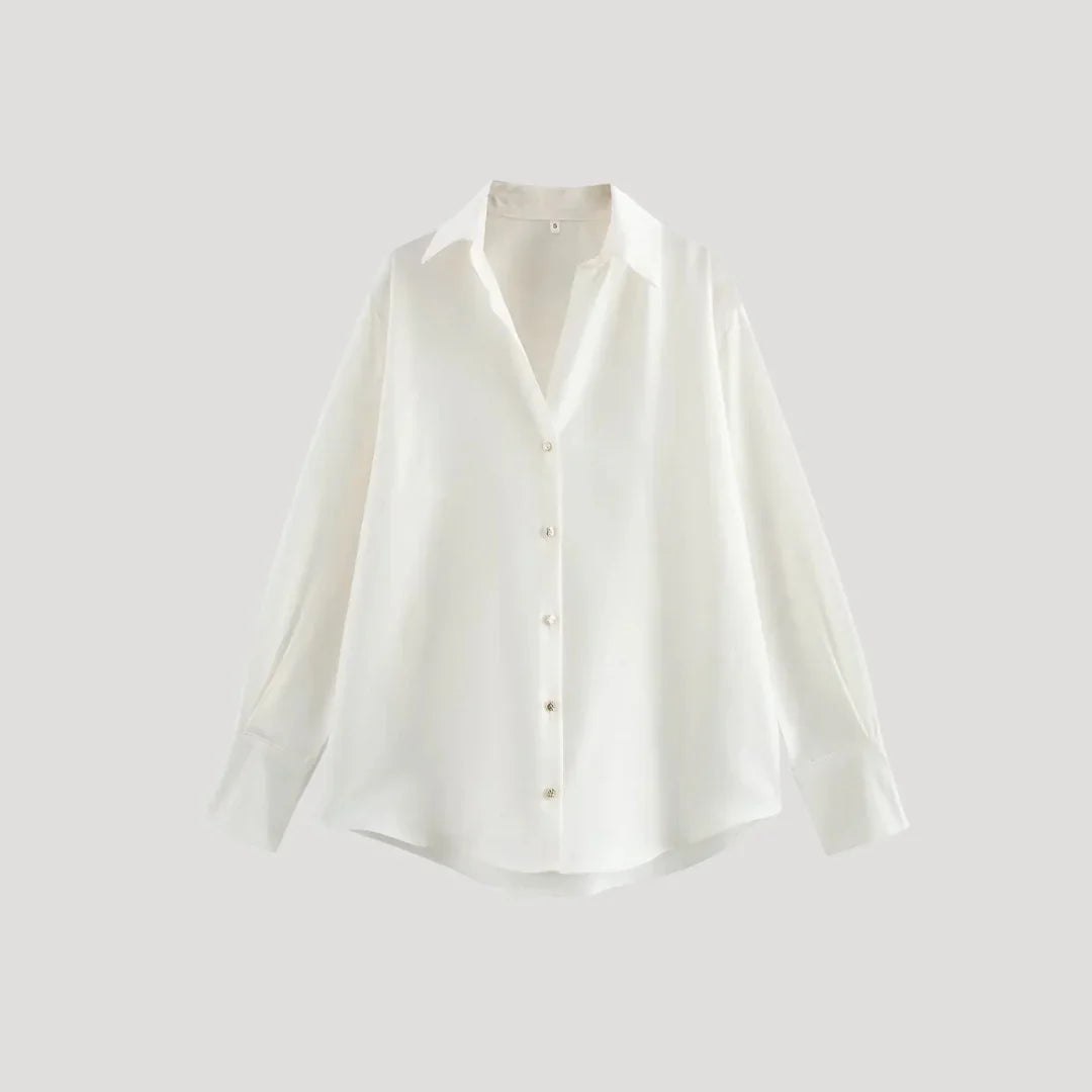 Satin oversized blouse